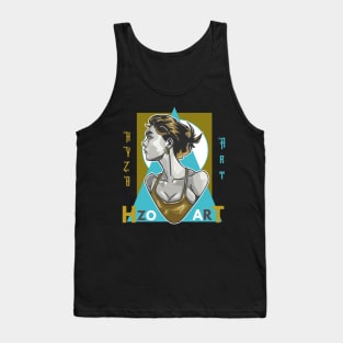 aqua portrait Tank Top